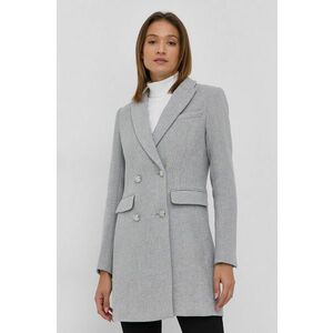 Kabát s prímesou vlny Morgan šedá farba, prechodný, dvojradový vyobraziť