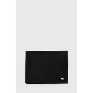Kožená peňaženka + kľúčenka Tommy Hilfiger pánska, čierna farba vyobraziť
