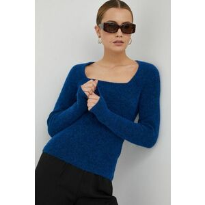 Vlnený sveter Gestuz dámsky, fialová farba, tenký, vyobraziť