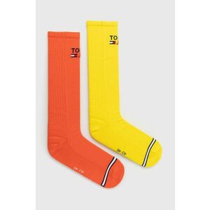 Ponožky Tommy Jeans oranžová farba vyobraziť