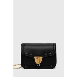 Kožená kabelka Coccinelle čierna farba vyobraziť