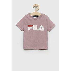 Detské bavlnené tričko Fila ružová farba, s potlačou vyobraziť