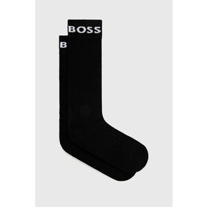 Ponožky BOSS pánske, čierna farba vyobraziť