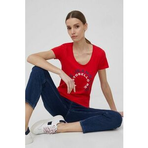 Bavlnené tričko Pepe Jeans Cammie červená farba, vyobraziť