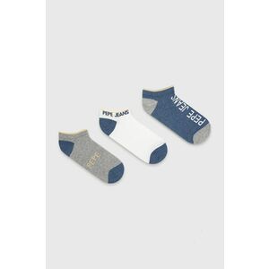 Ponožky Pepe Jeans Disky (3-pak) pánske, šedá farba vyobraziť