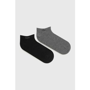 Ponožky BOSS (2-pak) pánske, šedá farba vyobraziť