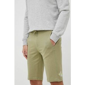 Bavlnené šortky Calvin Klein Jeans pánske, zelená farba, vyobraziť