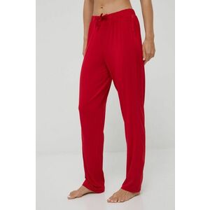 Pyžamové nohavice Tommy Hilfiger dámske, červená farba, vyobraziť