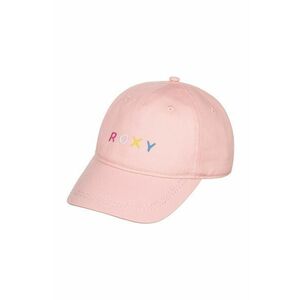Detská čiapka Roxy ružová farba, s nášivkou vyobraziť