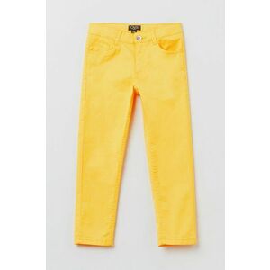Detské nohavice OVS žltá farba, jednofarebné vyobraziť