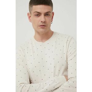 Bavlnený sveter Tom Tailor pánsky, béžová farba, vyobraziť
