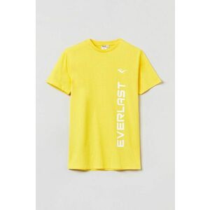 Detské bavlnené tričko OVS žltá farba, s potlačou vyobraziť