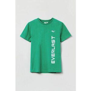 Detské bavlnené tričko OVS zelená farba, s potlačou vyobraziť