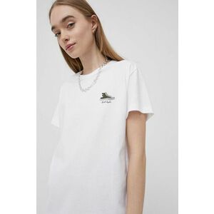 Bavlnené tričko Converse biela farba, vyobraziť