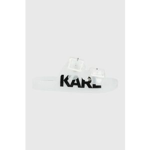 Šľapky Karl Lagerfeld Jelly Strap dámske, biela farba, vyobraziť