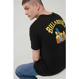 Bavlnené tričko Billabong Billabong X The Simpsons čierna farba, s potlačou vyobraziť