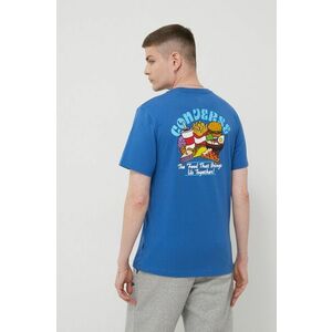 Bavlnené tričko Converse tyrkysová farba, s potlačou vyobraziť