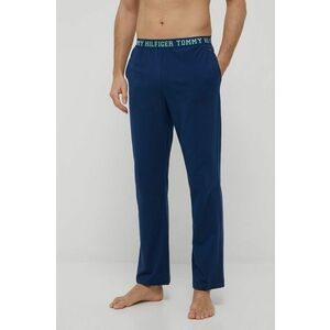 Bavlnené pyžamové nohavice Tommy Hilfiger tmavomodrá farba, jednofarebná vyobraziť