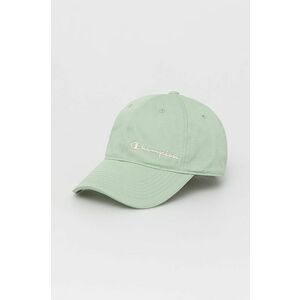 Bavlnená čiapka Champion 805558 zelená farba, s nášivkou vyobraziť