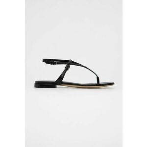 Kožené sandále Emporio Armani dámske, čierna farba, vyobraziť