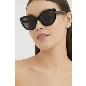 Slnečné okuliare Tom Ford dámske, čierna farba vyobraziť