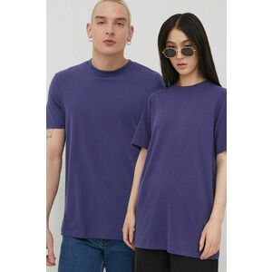 Bavlnené tričko Superdry tmavomodrá farba, jednofarebný vyobraziť