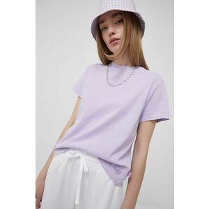 Bavlnené tričko Levi's fialová farba, vyobraziť