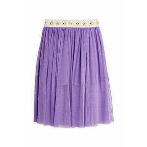 Dievčenská sukňa Mini Rodini fialová farba, midi, áčkový strih vyobraziť