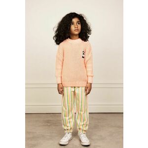 Detský bavlnený sveter Mini Rodini ružová farba, vyobraziť