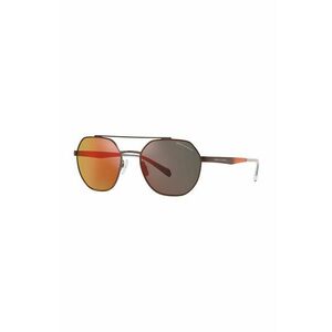 Slnečné okuliare Armani Exchange pánske, hnedá farba vyobraziť