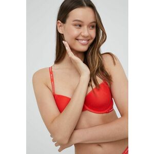 Podprsenka Calvin Klein Underwear červená farba, jednofarebná vyobraziť