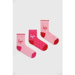 Detské ponožky Hype (3-pak) fialová farba vyobraziť