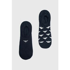 Ponožky Emporio Armani Underwear (2-pak) pánske, tmavomodrá farba vyobraziť