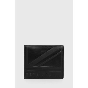 Kožená peňaženka Pepe Jeans Mike Wallet pánska, čierna farba vyobraziť