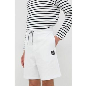 Bavlnené šortky Armani Exchange pánske, biela farba, vyobraziť