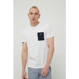 Bavlnené tričko Produkt by Jack & Jones biela farba, jednofarebný vyobraziť
