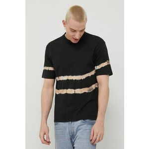 Bavlnené tričko Solid čierna farba, jednofarebné vyobraziť