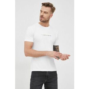 Tričko Calvin Klein pánske, biela farba, s potlačou vyobraziť