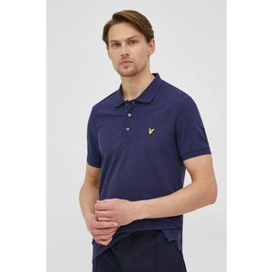 Polo tričko Lyle & Scott pánske, tmavomodrá farba, jednofarebné vyobraziť