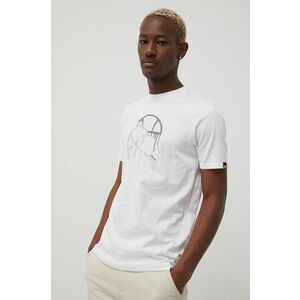Bavlnené tričko Ellesse SHM14266-WHITE, biela farba, s potlačou vyobraziť