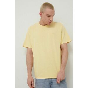 Bavlnené tričko Levi's A0637.0024-YellowsOra, žltá farba, jednofarebné vyobraziť