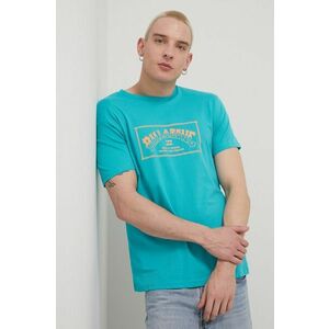 Bavlnené tričko Billabong tyrkysová farba, s potlačou vyobraziť
