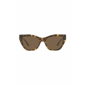 Slnečné okuliare Emporio Armani dámske, hnedá farba vyobraziť