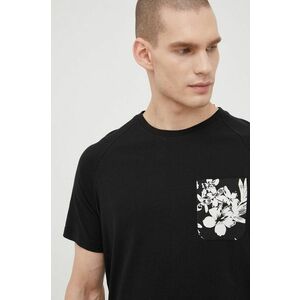 Bavlnené tričko Jack & Jones čierna farba, jednofarebné vyobraziť