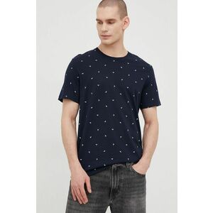 Bavlnené tričko Tom Tailor tmavomodrá farba, vzorované vyobraziť