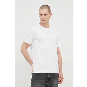 Bavlnené tričko Tom Tailor biela farba, vzorované vyobraziť