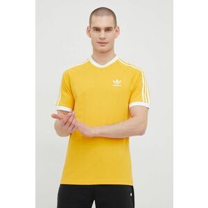 Bavlnené tričko adidas Originals Adicolor HE9550 žltá farba, s nášivkou vyobraziť