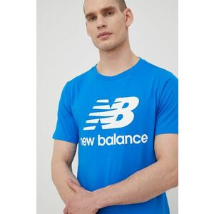 Bavlnené tričko New Balance MT01575SBU s potlačou vyobraziť