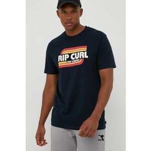 Bavlnené tričko Rip Curl tmavomodrá farba, s potlačou vyobraziť