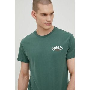 Bavlnené tričko Unfair Athletics zelená farba, jednofarebné vyobraziť